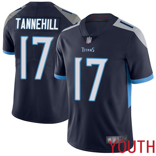 Tennessee Titans Limited Navy Blue Youth Ryan Tannehill Home Jersey NFL Football #17 Vapor Untouchable->youth nfl jersey->Youth Jersey